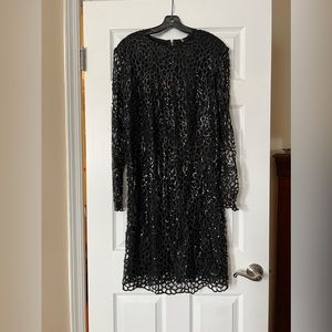 NEW Iris & Ink Ray sequined dress in black. UK Size 10.